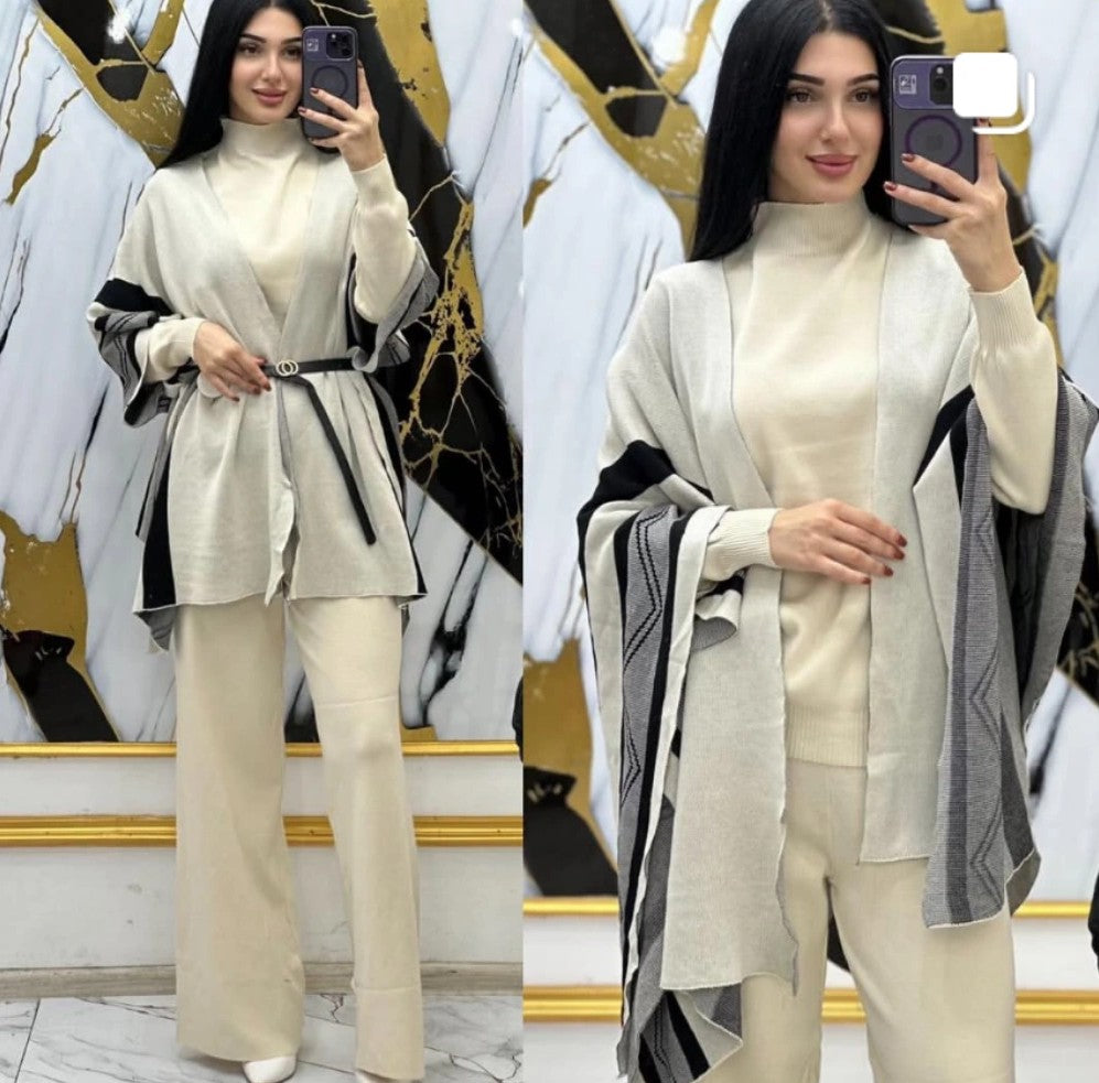 Champel Three Piece Luxury Set With Cape